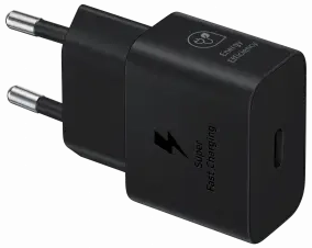 Samsung EP-T2510 tīkla lādētājs | 25W | USB-C | USB-C uz USB-C vads komplektā | melns