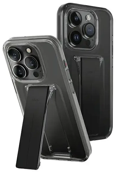 UNIQ etui Heldro Mount with Stand iPhone 15 Pro 6.1" dymny|vapour smoke