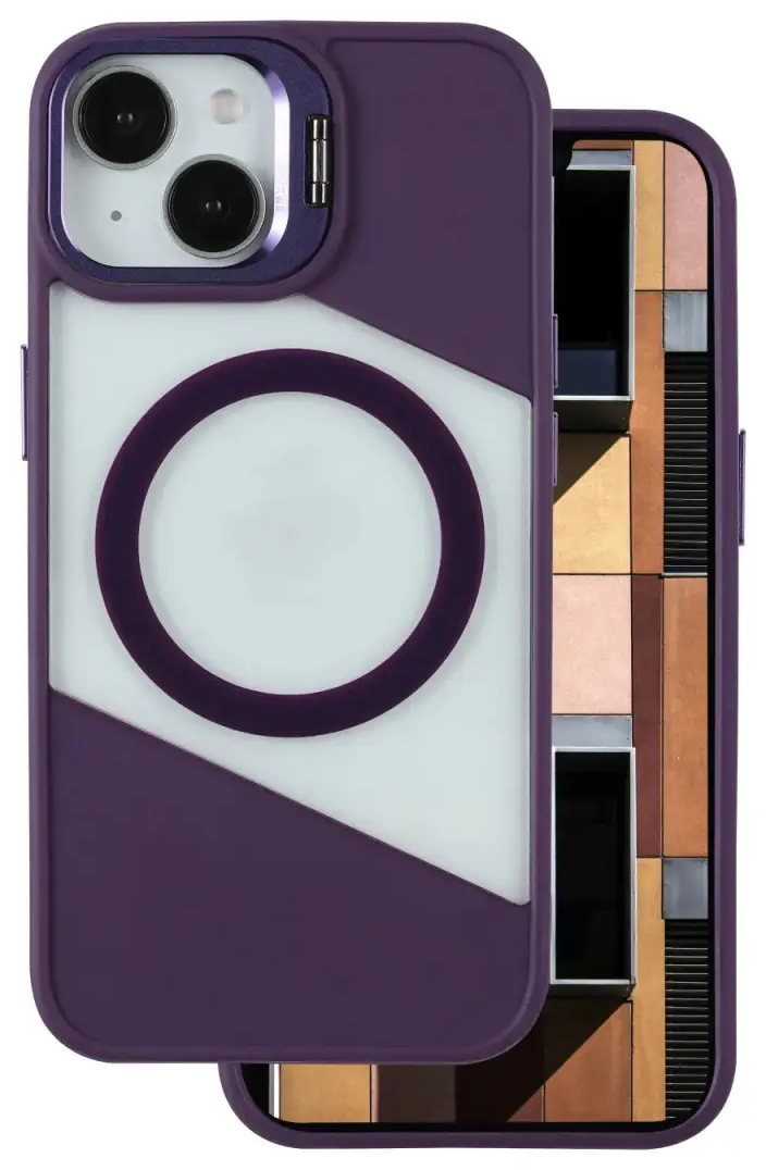 Fusion Mag phone case with MagSafe support for iPhone 15 purple