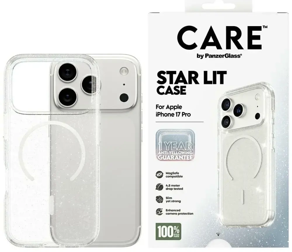 CARE by PanzerGlass Flagship Urban Explorer w. White MagSafe case for iPhone 17 Pro Star Lit