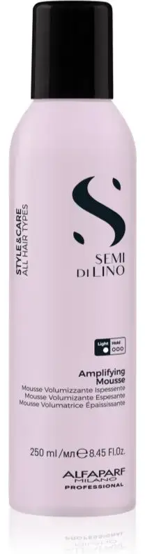 Alfaparf Milano Semi Di Lino Style&Care Amplifying Mousse Volumising Hair Mousse with Medium Hold 250 Ml
