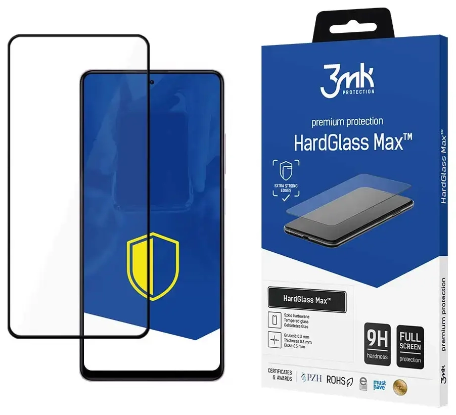 3mk HardGlass Max apsauginis stiklas telefonui Xiaomi Redmi Note 12 Pro | Xiaomi Redmi Note 12 Pro+ | Xiaomi Redmi Note 12E