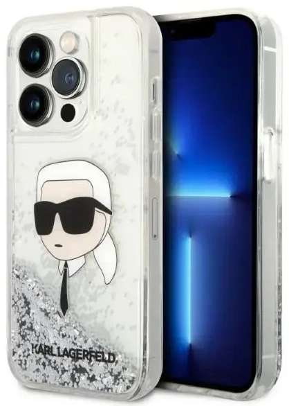 Karl Lagerfeld KLHCP14LLNKHCH iPhone 14 Pro 6,1" srebrny|silver hardcase Glitter Karl Head