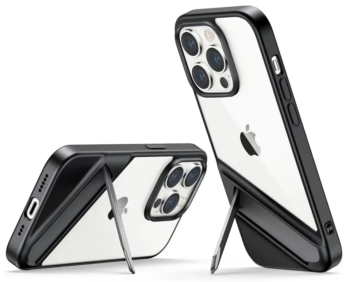 Ugreen LP635 Kickstand Protective Case Hard Cover with Gel Frame and Built-in Stand for iPhone 14 Pro Black (90926)