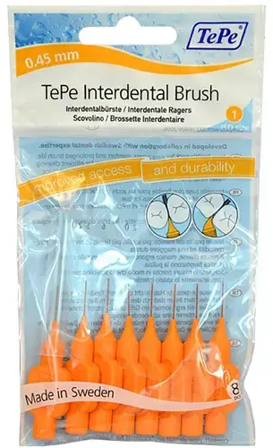 TePe Orange Interdental Brushes 8 Pack