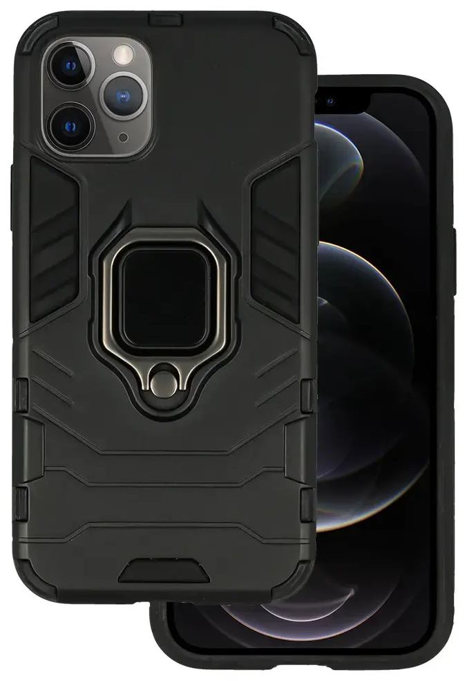 Ring Armor telefono dėklas su stovu iPhone 11 Pro juodas