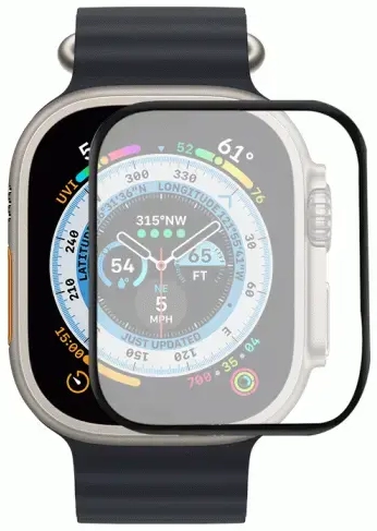 Fusion Nano 9H full coveraged glass for Apple Watch Ultra 49mm black