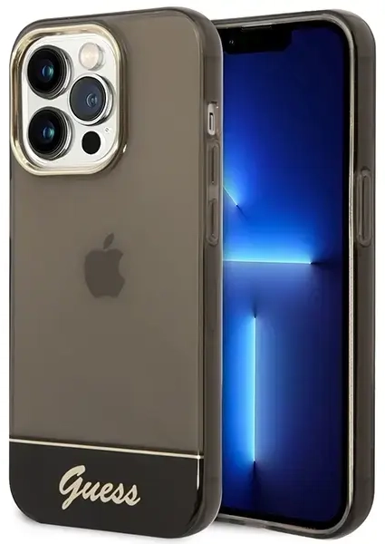 Guess GUHCP14LHGCOK iPhone 14 Pro 6,1"  czarny|black hardcase Translucent