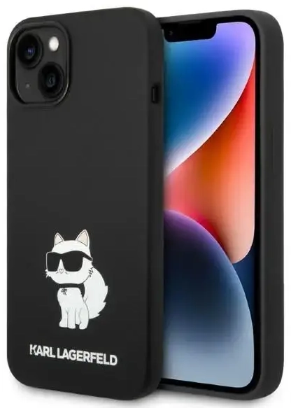 Karl Lagerfeld Liquid Silicone Choupette NFT Case for iPhone 14 Plus Black
