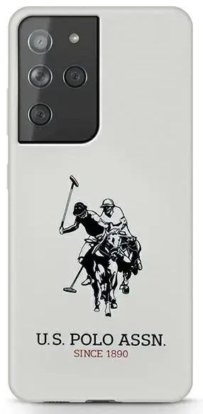 US Polo USHCS21LSLHRWH S21 Ultra G998 biały|white Silicone Logo