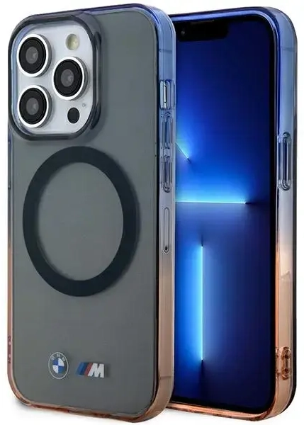 Etui BMW BMHMP14LHTGE iPhone 14 Pro 6.1" szary|grey hardcase Gradient Bumper MagSafe