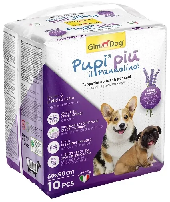 Впитывающие подушечки - Gimborn Dog PUPI PIU TRAINING PADS WITH LAVENDER 60X90 - 10шт