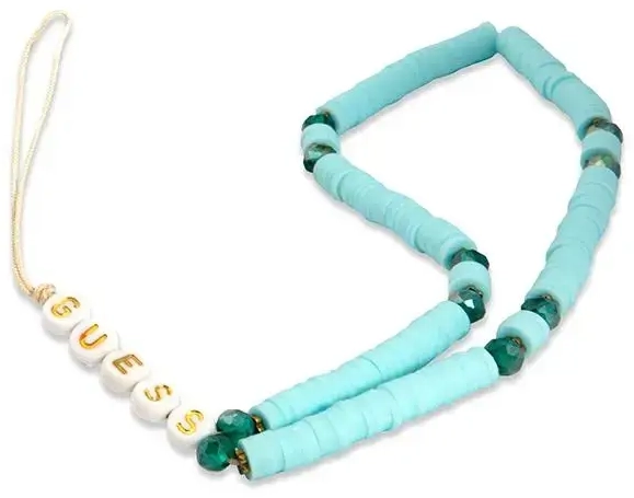 Guess Phone Strap GUSTPEARP blue Heishi Beads