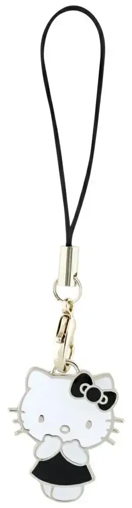 Hello Kitty zawieszka HKCPMKK Phone       Strap czarny|black Charm Kitty Cute