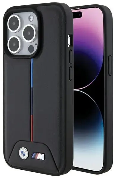 BMW BMHCP15L22PVTK iPhone 15 Pro 6.1" czarny|black hardcase Quilted Tricolor