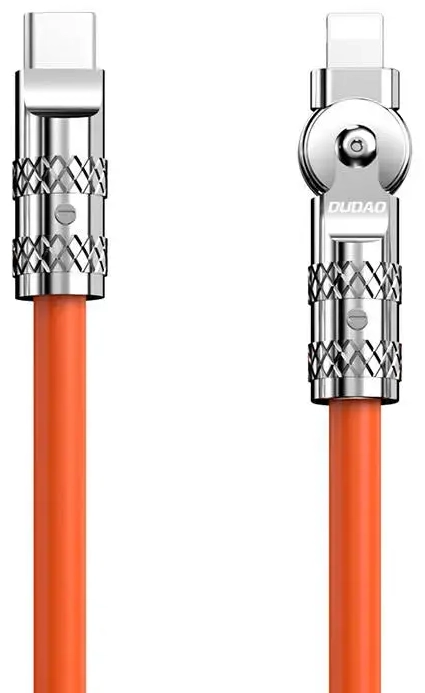 Dudao L24CL duomenų perdavimo ir įkrovimo laidas | USB-C į Lightning | 120W | 1m | oranžinis