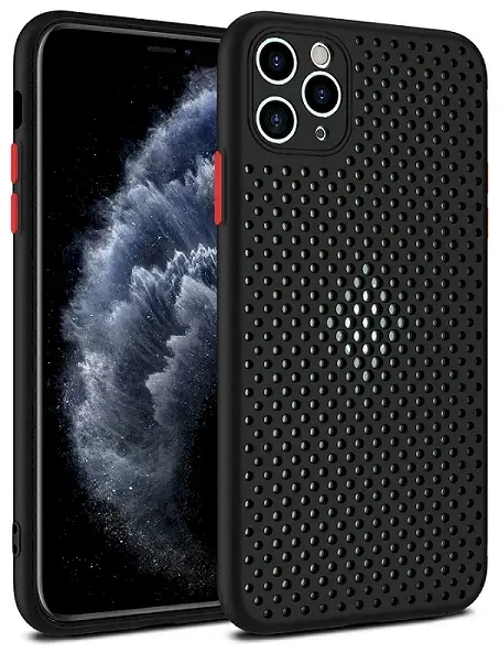 Fusion Breathe Case Silikona Aizsargapvalks Priekš Apple iPhone 7 | 8 | SE 2020 Melns