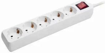 Pagarinātājs Gembird Power Cube Surge Protector 5 Sockets 1.8m White