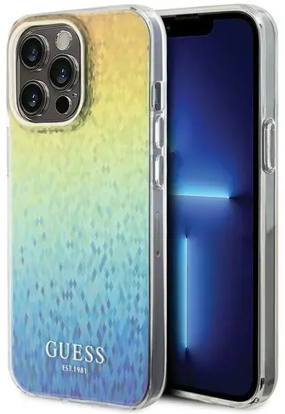 Guess GUHCP15XHDECMI iPhone 15 Pro Max 6.7" wielokolorowy hardcase IML Faceted Mirror Disco Iridescent