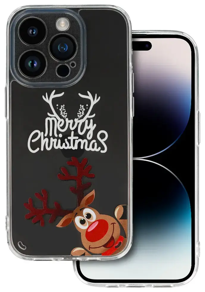 TEL PROTECT Christmas Case for Samsung S23 Design 1 Clear