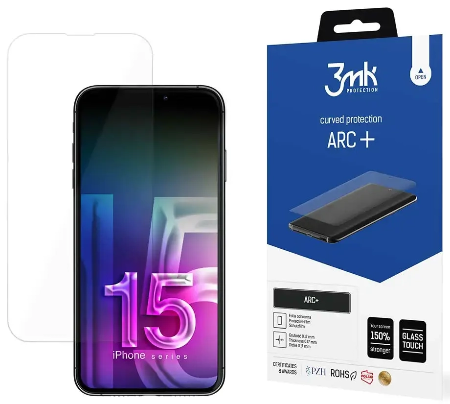 3mk ARC+ aizsargplēve telefona ekrānam iPhone 15 Pro