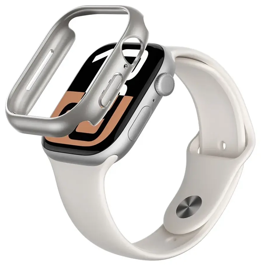 AmazingThing Minimal dėklas Apple Watch 46mm – sidabrinis
