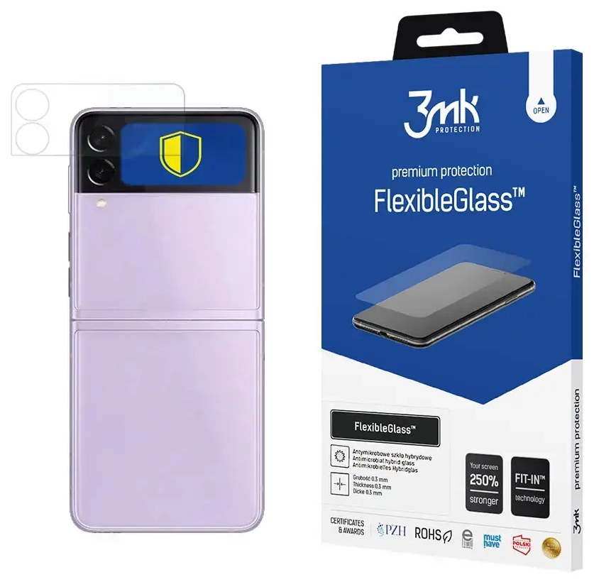 3mk FlexibleGlass™ tempered glass for phone Samsung Galaxy Z Flip 3 5G (Front)