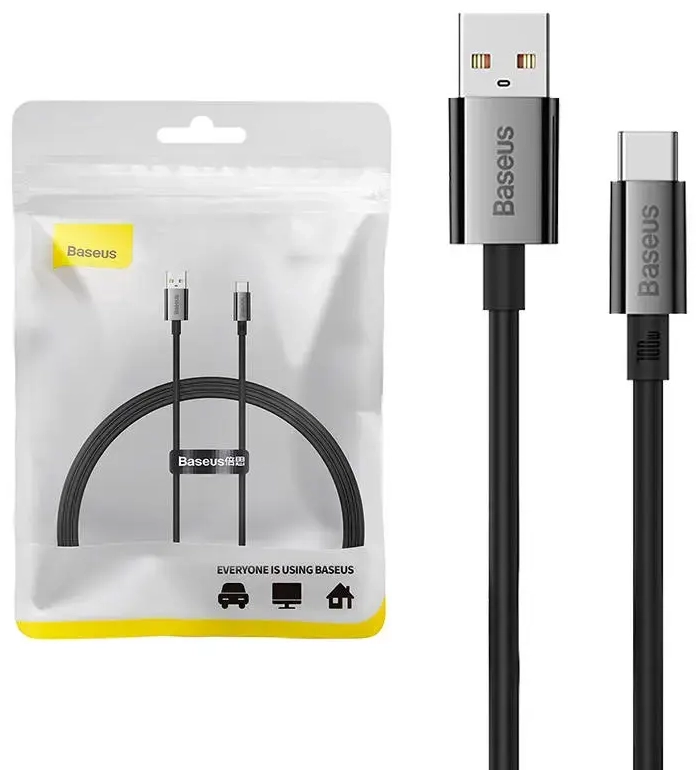Baseus Superior data transfer and charging cable | USB-A to USB-C | 100W | 1m | black