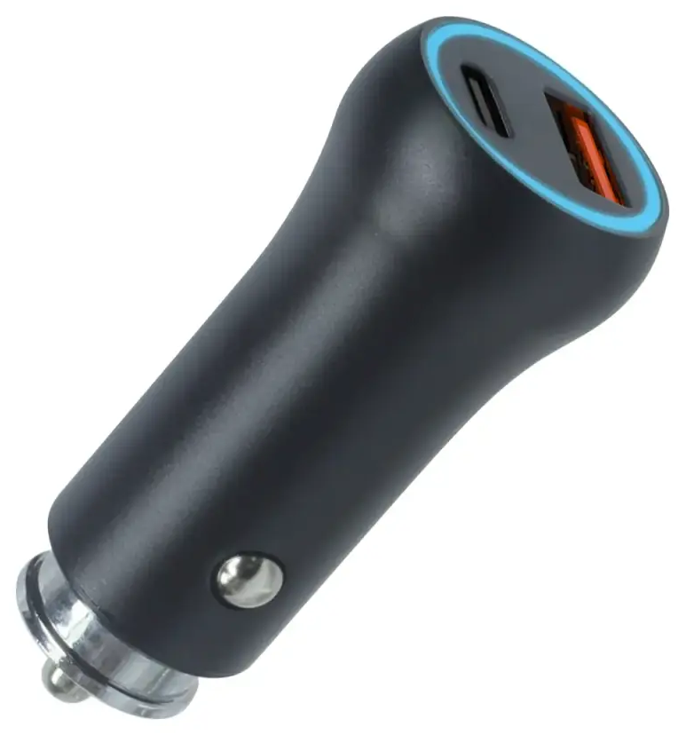 Setty CC-AC-201 automobilinis įkroviklis | 20W | PD, QC | USB-A, USB-C | juodas