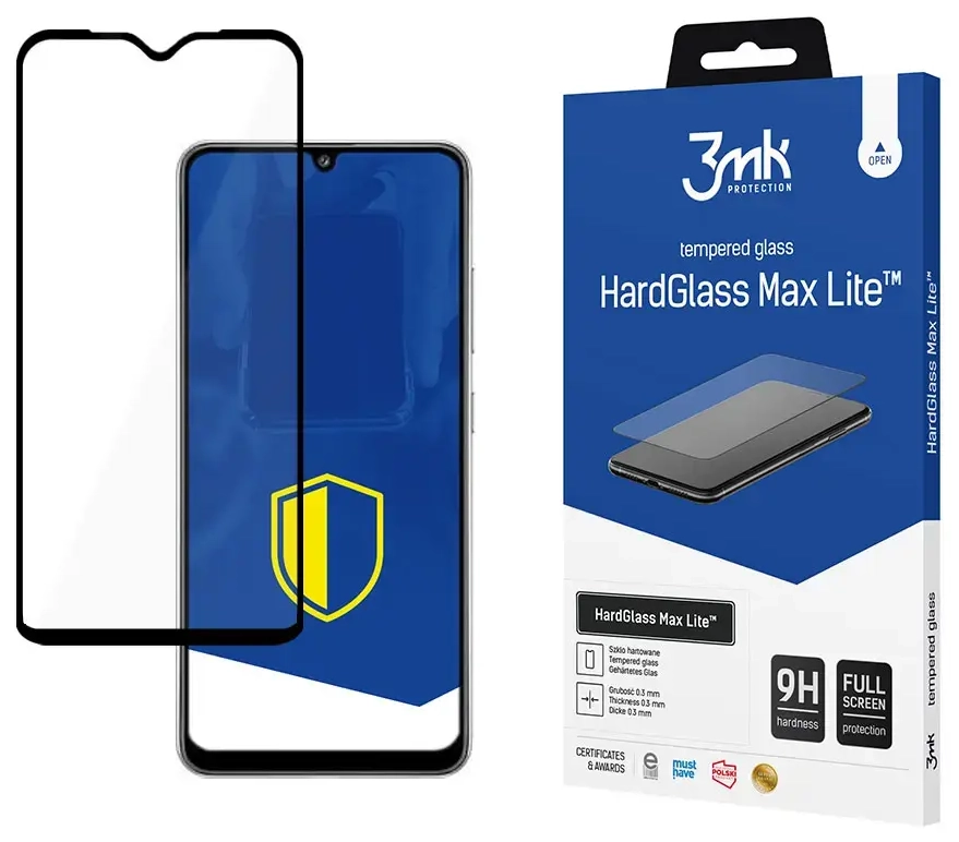 3mk HardGlass Max Lite tempered glass for phone Samsung Galaxy A32 Black