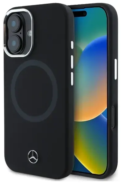 Mercedes MEHMP16S23SUTTK iPhone 16 6.1"   czarny|black hardcase Silicone Tonal Logo MagSafe