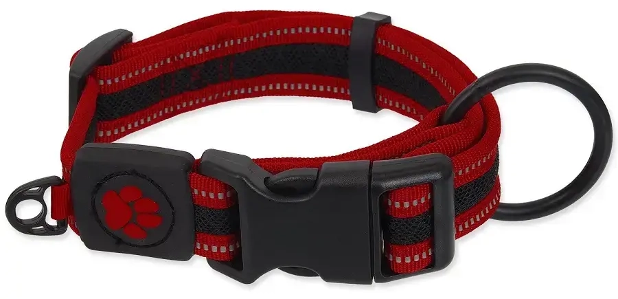 Kakla siksna - Placek Active Dog Collar Fluffy XL red 3,8x44-70cm