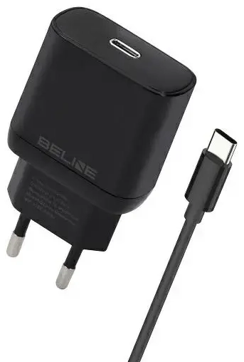 Charger wall tīkla lādētājs | 30W | GaN | USB-C | USB-C uz USB-C vads komplektā | melns
