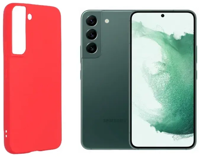 Fusion soft matte back case silikona aizsargapvalks Samsung S906 Galaxy S22 Plus + sarkans
