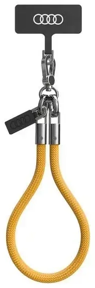 Audi uniwersalna smycz do telefonu 28cm 8mm żółty|yellow AU-HSL8-R8|D1-YW