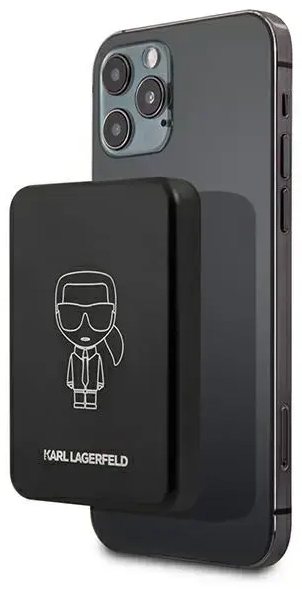 Karl Lagerfeld Ikonic Outline ārējais akumulators (powerbank) | 3000 mAh | 5W | USB-C, MagSafe | melns