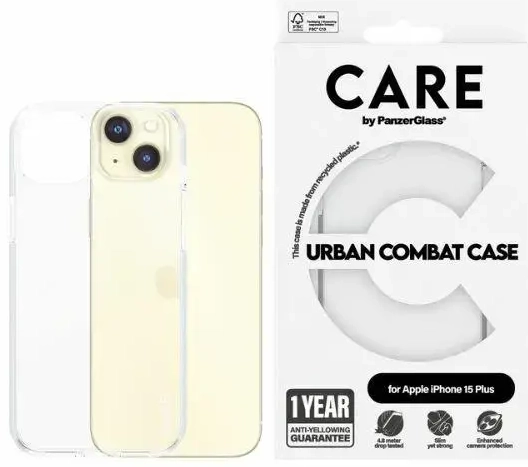 CARE by PanzerGlass Urban Combat Case iPhone 15 Plus 6,7"  przezroczysty|transparent 1423