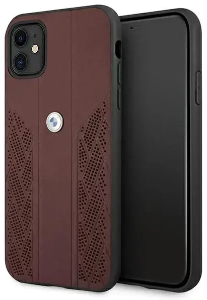 Original Case BMW Leather Curve Perforate Hardcase BMHCN61RSPPK for Iphone 11|Xr Red