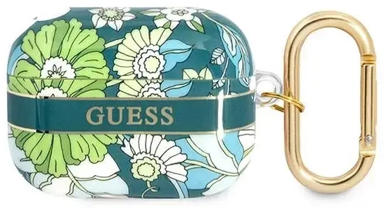 Guess GUAPHHFLN AirPods Pro cover zielony|green Flower Strap Collection