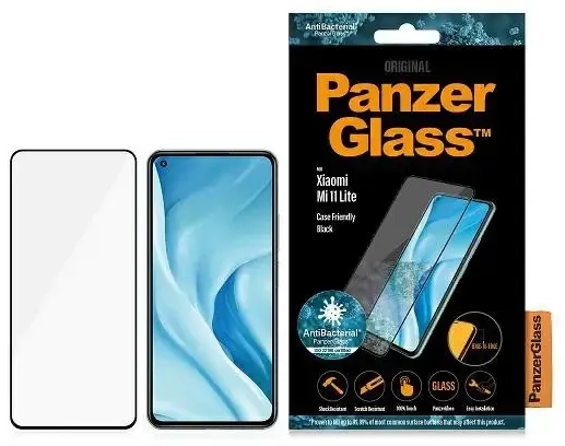 PanzerGlass E2E Regular apsauginis stiklas telefonui Xiaomi Mi 11 Lite 5G juodas