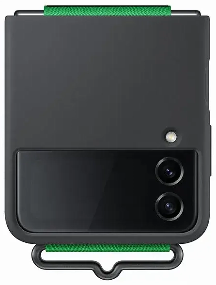 EF-GF721TBE Samsung Silicone Cover with Strap for Galaxy Z Flip 4 Black