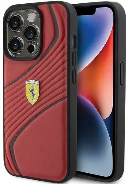 Ferrari FEHCP15LPTWR iPhone 15 Pro 6.1" czerwony|red hardcase Twist Metal Logo