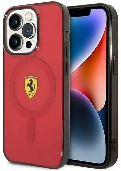 Ferrari FEHMP14XURKR iPhone 14 Pro Max 6.7" czerwony|red hardcase Translucent Magsafe
