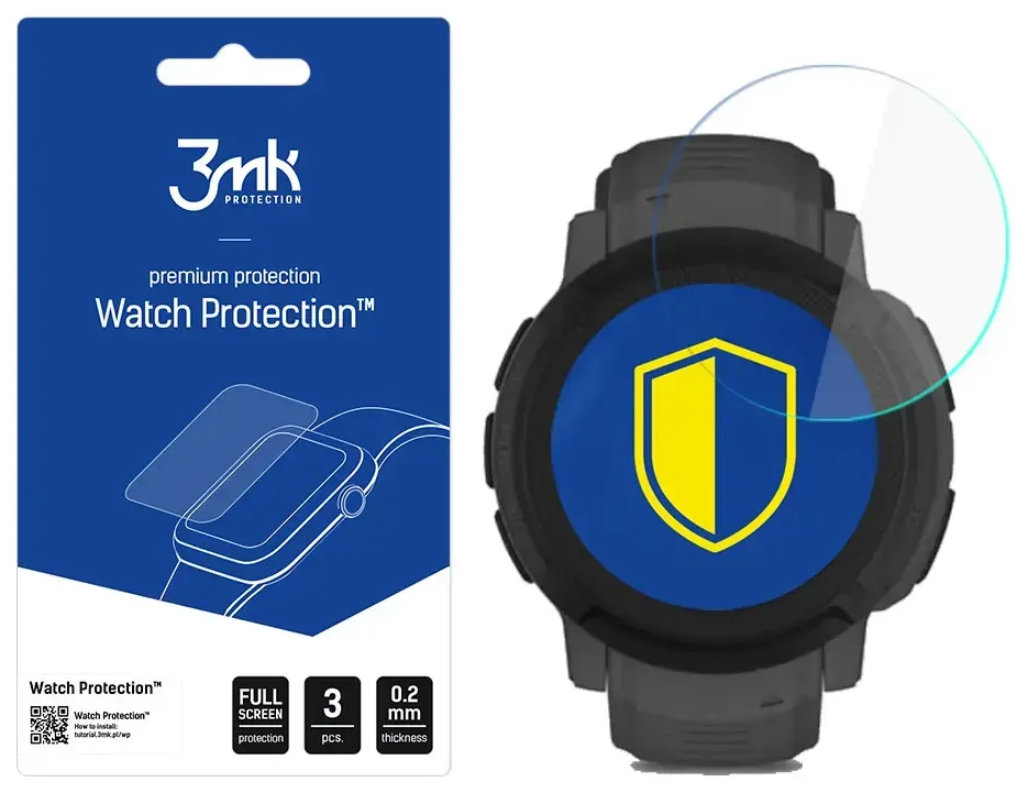 Garmin Instinct 2 - 3mk Watch Protection™ v. FlexibleGlass Lite screen protector