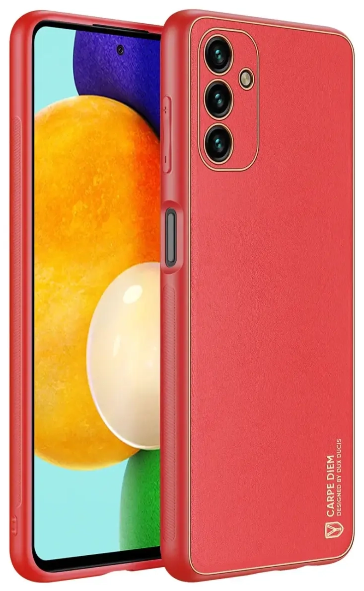 Dux Ducis Yolo elegant cover made of ecological leather for Samsung Galaxy A13 5G red