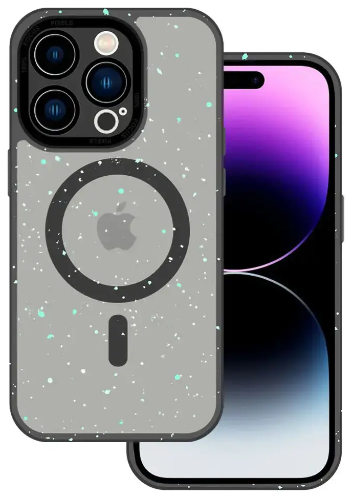 Tel Protect Magnetic Splash Frosted maciņš telefonam iPhone 15 melns