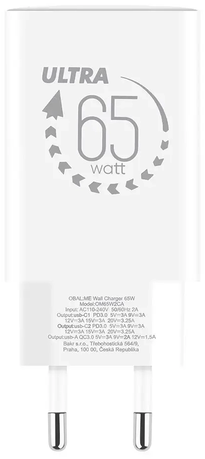 OBAL:ME зарядное устройство | 65W | USB-C | белое