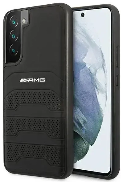 AMG Genuine Leather Perforated Case for Samsung Galaxy S22+ Black