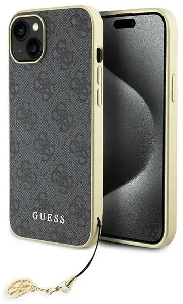 Guess GUHCP15MGF4GGR iPhone 15 Plus 6.7" szary|grey hardcase 4G Charms Collection