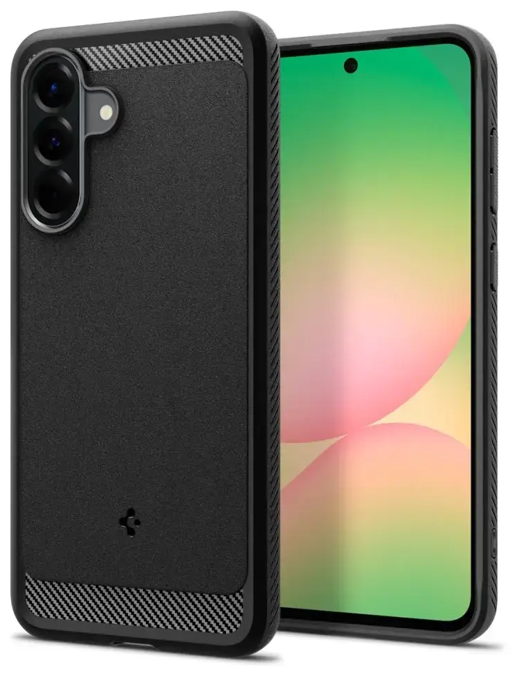 SPIGEN RUGGED ARMOR GALAXY A56 5G MATINĖ JUODA
